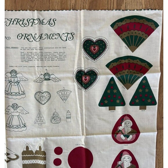 Vintage Victorian Christmas Angel Treetop & Ornaments Cut Out Pattern Cut & Sew - Picture 6 of 10